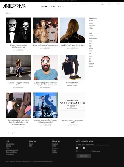 Anteprima Progetto Moda website