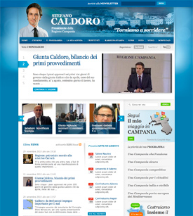 Web design for Caldoro Presidente