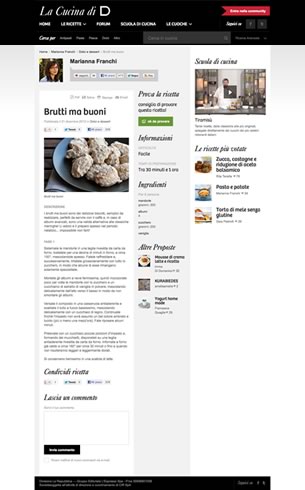 La Cucina di D di Repubblica.it website