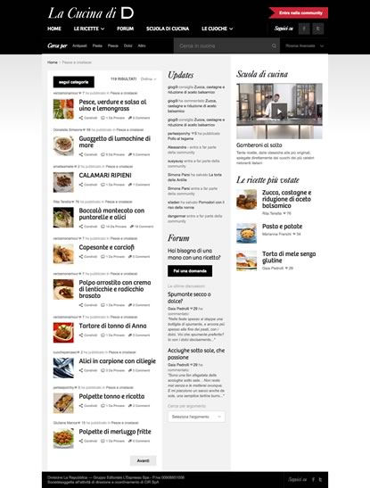La Cucina di D di Repubblica.it - website