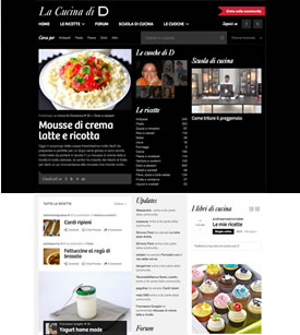 Web design per La Cucina di D di Repubblica.it