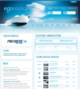 Web design per Egonautica