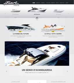 Web design per Fiart Mare - Yacht di lusso