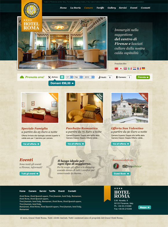 Hotel Roma - Firenze website
