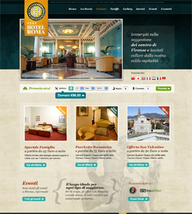 Web design per Hotel Roma - Firenze