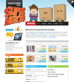 Web design for Nocode Store Superheroes