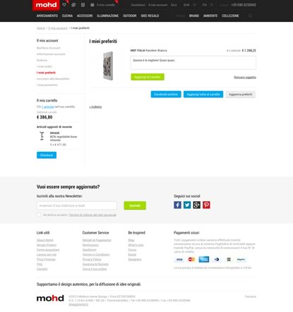 Restyling Mohd e-shop website