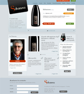 Web design per Vini Selvanova